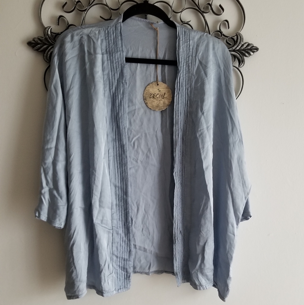 ❌SOLD❌ Be Cool Design Blue Kimono Jacket - Picture 1 of 5